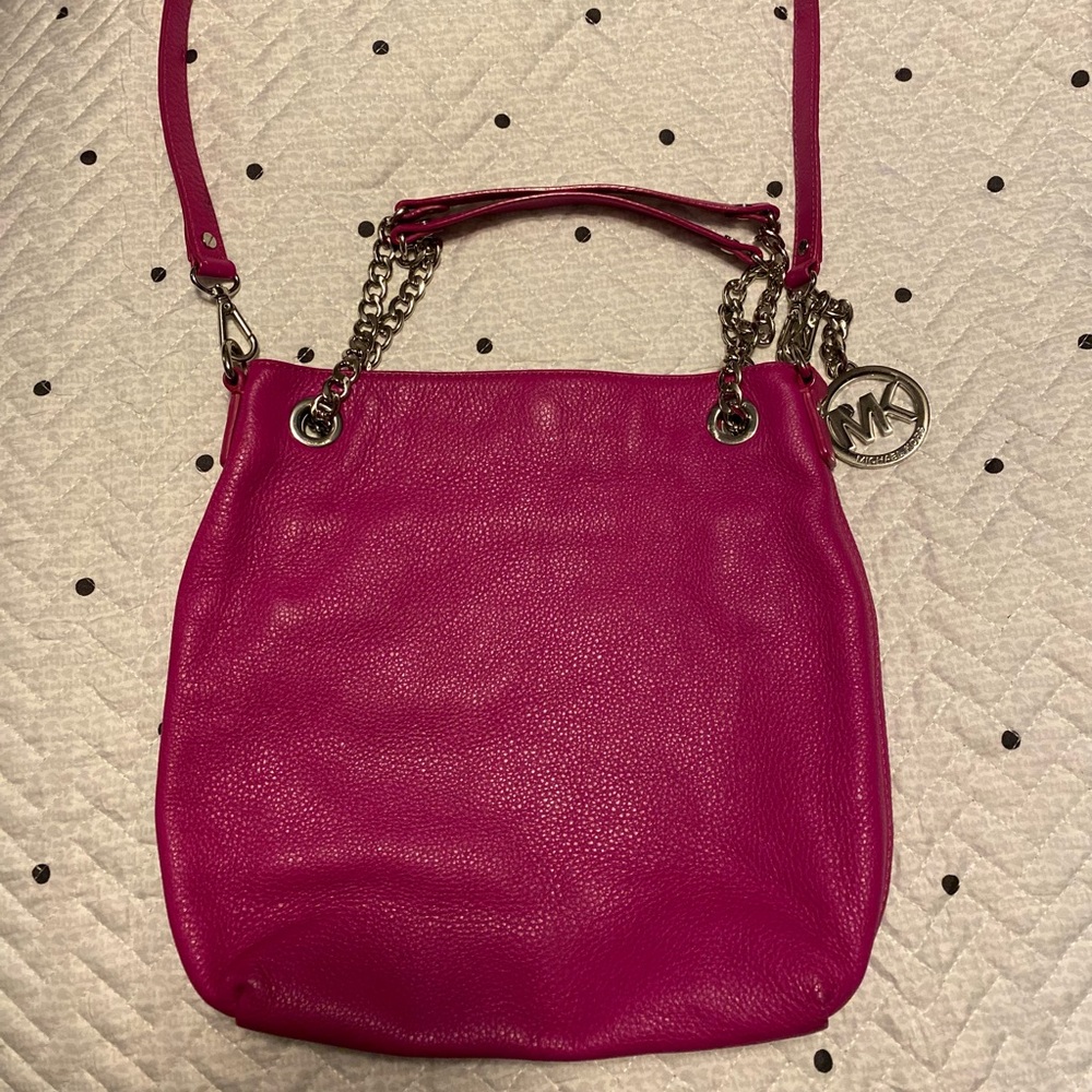 Michael Kors fuchsia crossbody/shoulder bag